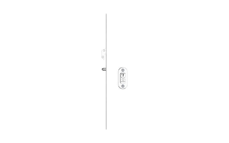 FECHADURA PORTA CORRER EXT CROMADO ROS37 BR45 PY45 - Soprano