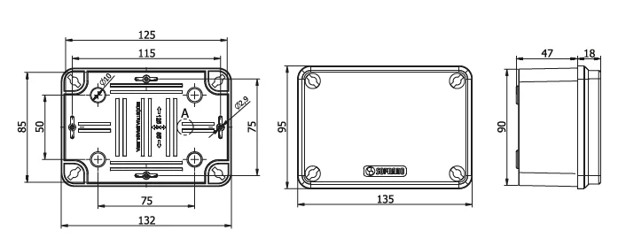 CAIXA MULTI USO PLASTICA 125X85X54 - Soprano