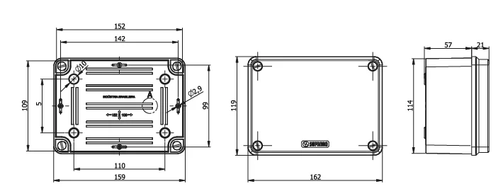 CAIXA MULTI USO PLASTICA 152X109X67 - Soprano