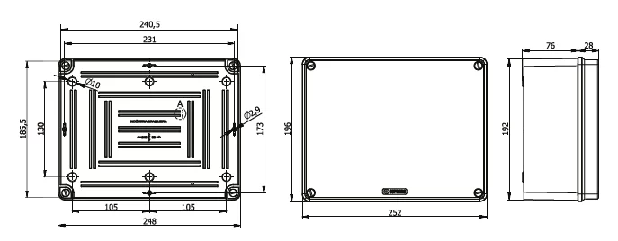 CAIXA MULTI USO PLASTICA 240X190X90 - Soprano