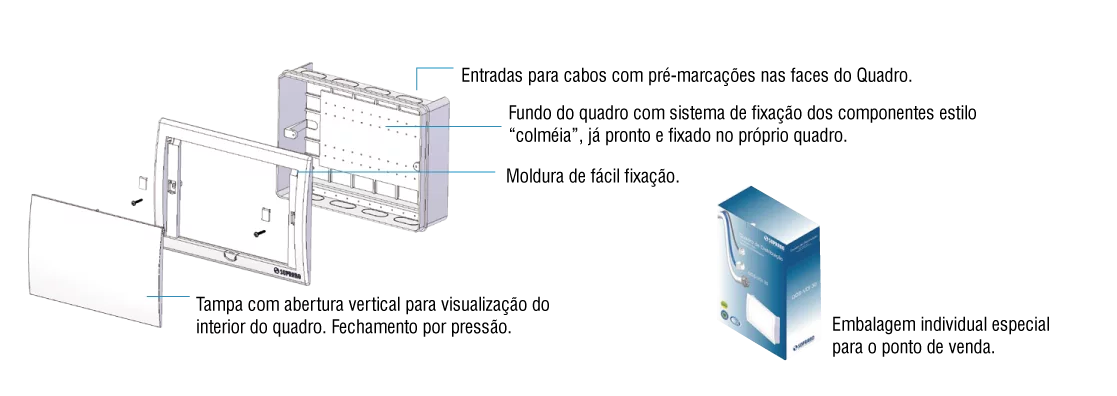 QUADRO DISTR.EMB.VDI-30-PB - Soprano