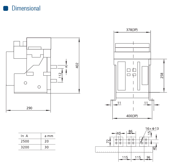 DISJ. ACB SA 32F 3200A FIXO/MANUAL - Soprano