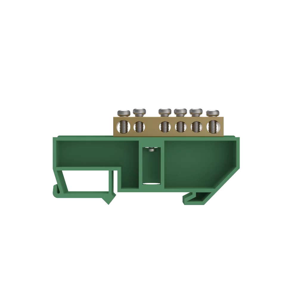 BARRAMENTO TERRA 02 + 04 FUROS P/ FIXACAO EM TRILHO DIN VER - Soprano