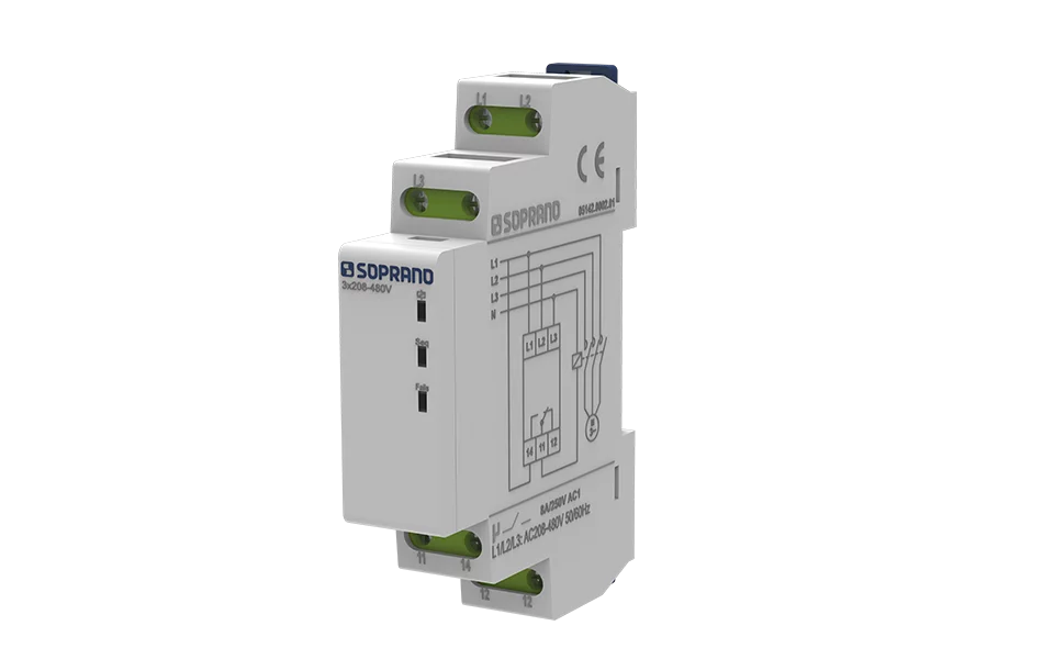 RAS-21 - RELE FALTA E SEQ FASE 208 - 480V - Soprano