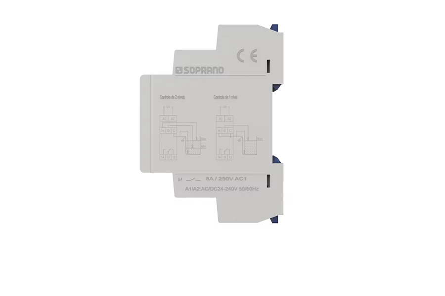 RAS-51 - RELÉ CONTROLE NÍVEL DE LÍQUIDO - 24-240V - Soprano