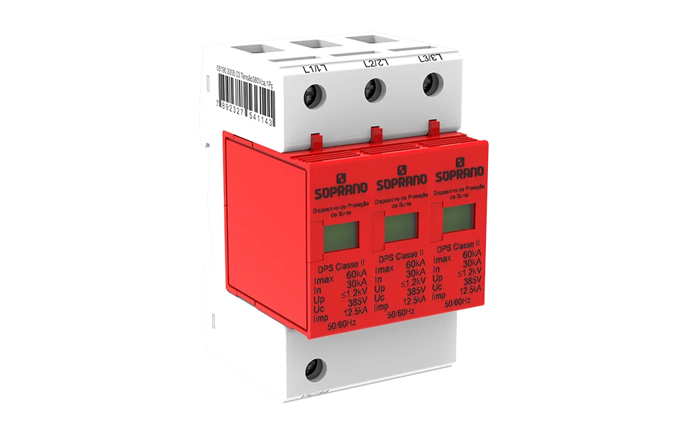 DISP.PROT.SURTO 12.5/60KA 385V CLASSE I/II DPS 3 - Soprano