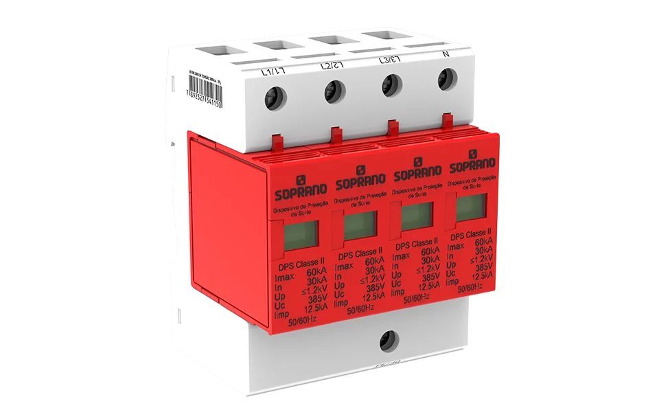 DISP.PROT.SURTO 12.5/60KA 385V CLASSE I/II DPS 4 - Soprano