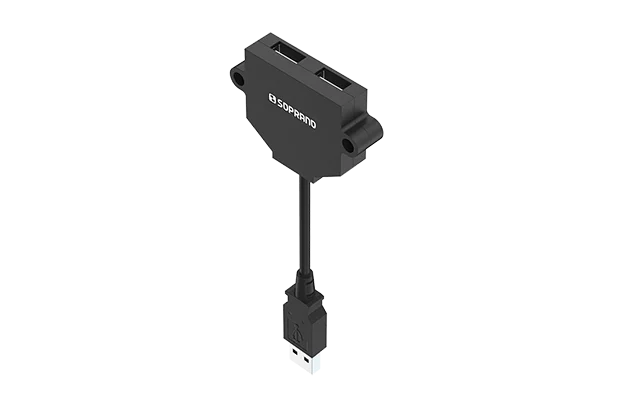 TOMADA 2 USB DE SOBREPOR PARA MOVEIS PRETO - Soprano