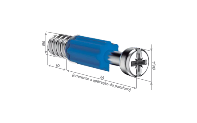 PARAFUSO SOPFIX 34MM ROSCA SOBERBA C/CAPA PLASTICA ZINC BRAN - Soprano