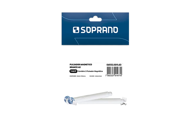 PULSADOR MAGNETICO BRANCO 2 PCS AS - Soprano