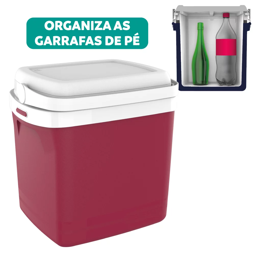 CAIXA TERMICA TROPICAL 22L VERMELHA - Soprano