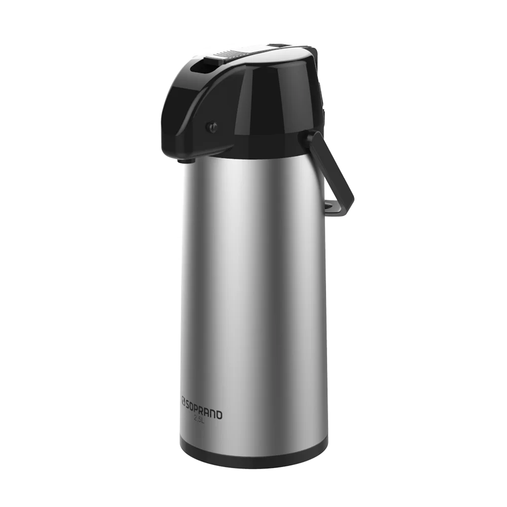 GARRAFA TERMICA EXCLUSIVA 2,5L INOX/PRETO - Soprano