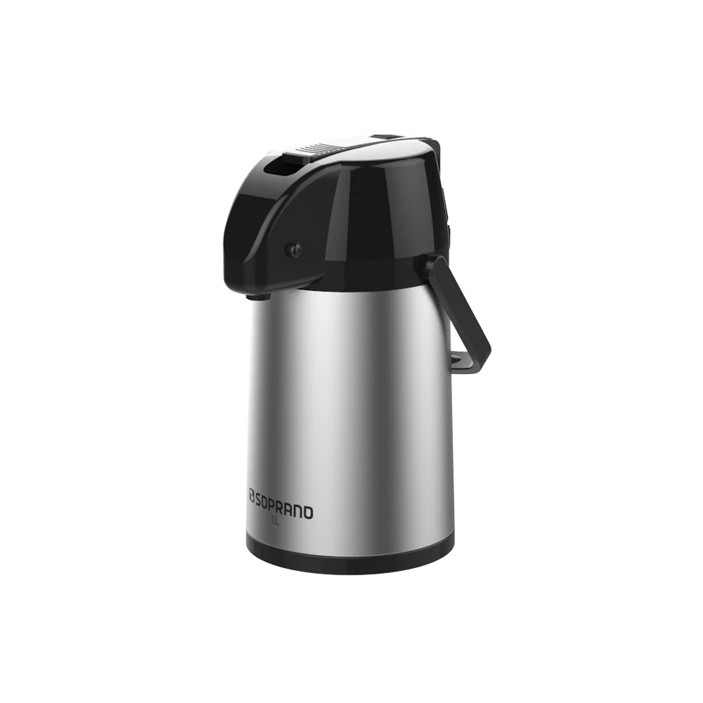 GARRAFA TERMICA EXCLUSIVA 1L INOX/PRETO - Soprano