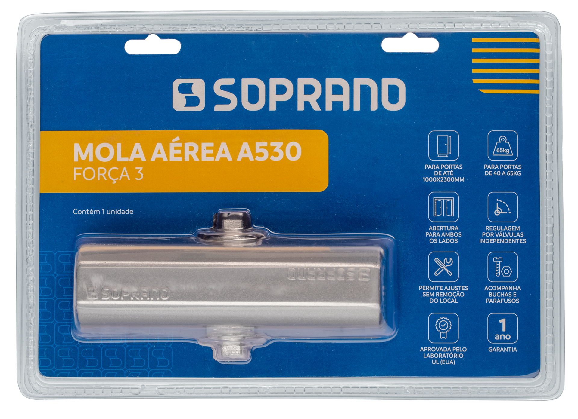 MOLA AEREA A530 FORCA 3 PRATA BLISTER - Soprano